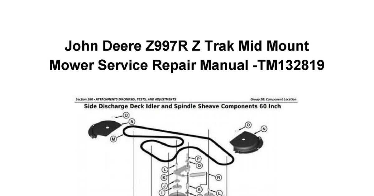 john deere z997r parts diagram