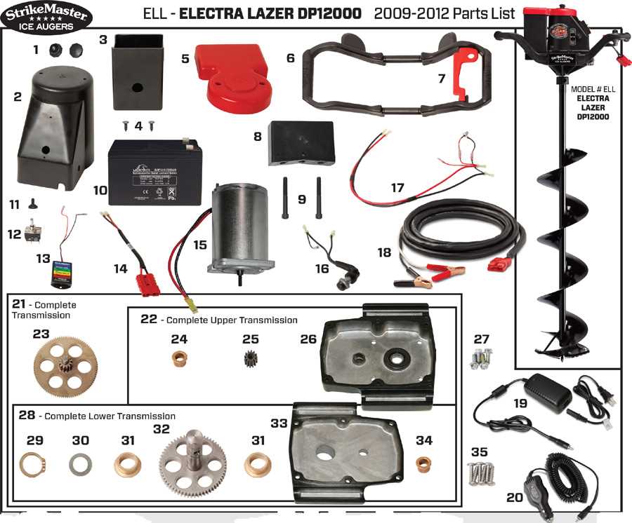 strikemaster ice auger parts diagram