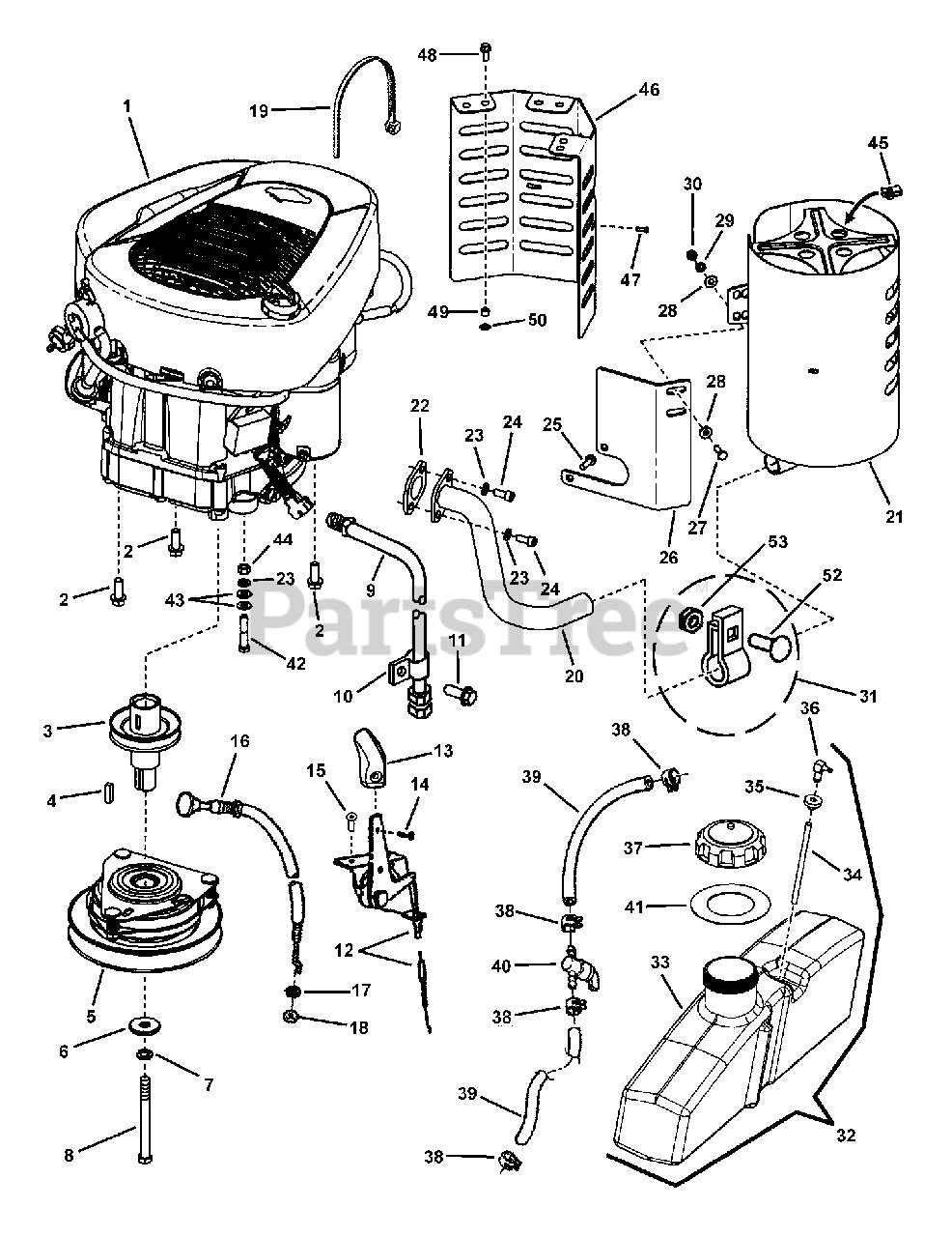 8 hp briggs and stratton engine parts diagram