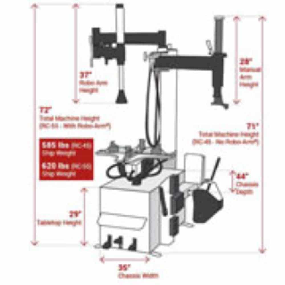 tire machine parts diagram