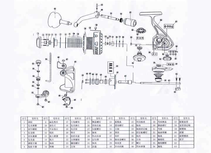 quantum fishing reel parts diagram