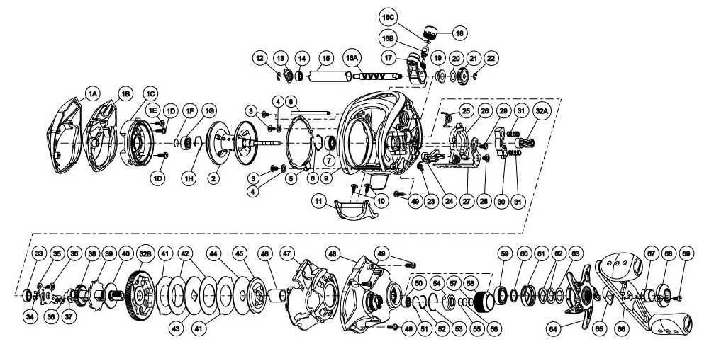 quantum fishing reel parts diagram