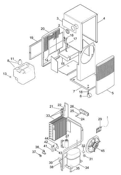 dehumidifier parts diagram