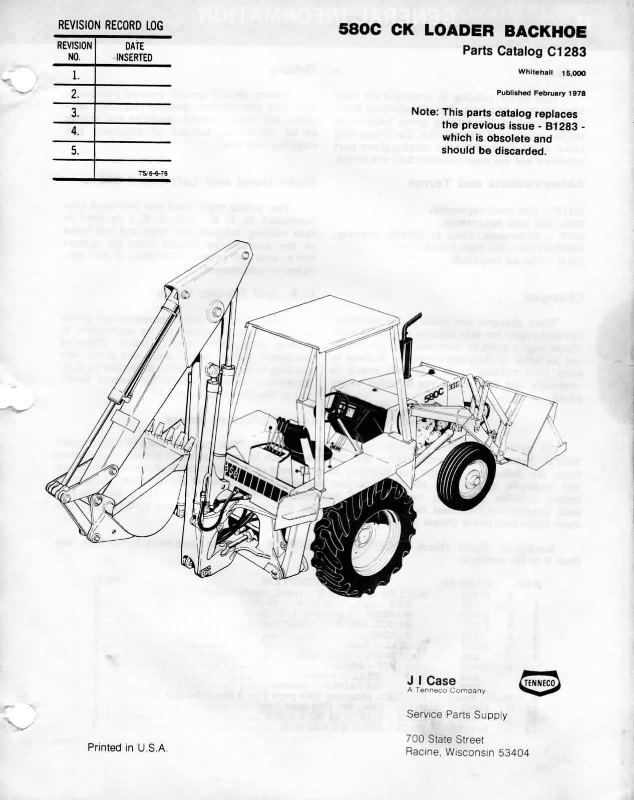 case 580k backhoe parts diagram