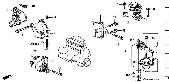 2005 honda civic engine parts diagram