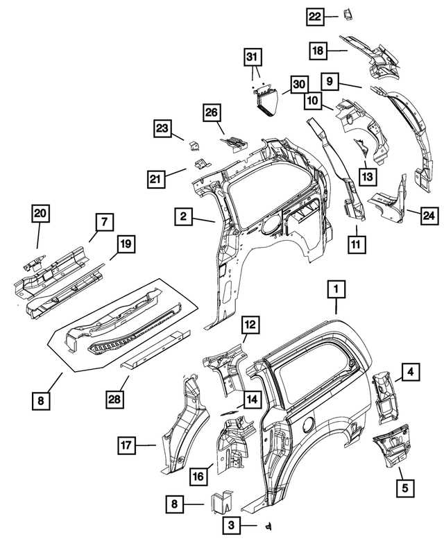 dodge grand caravan body parts diagram