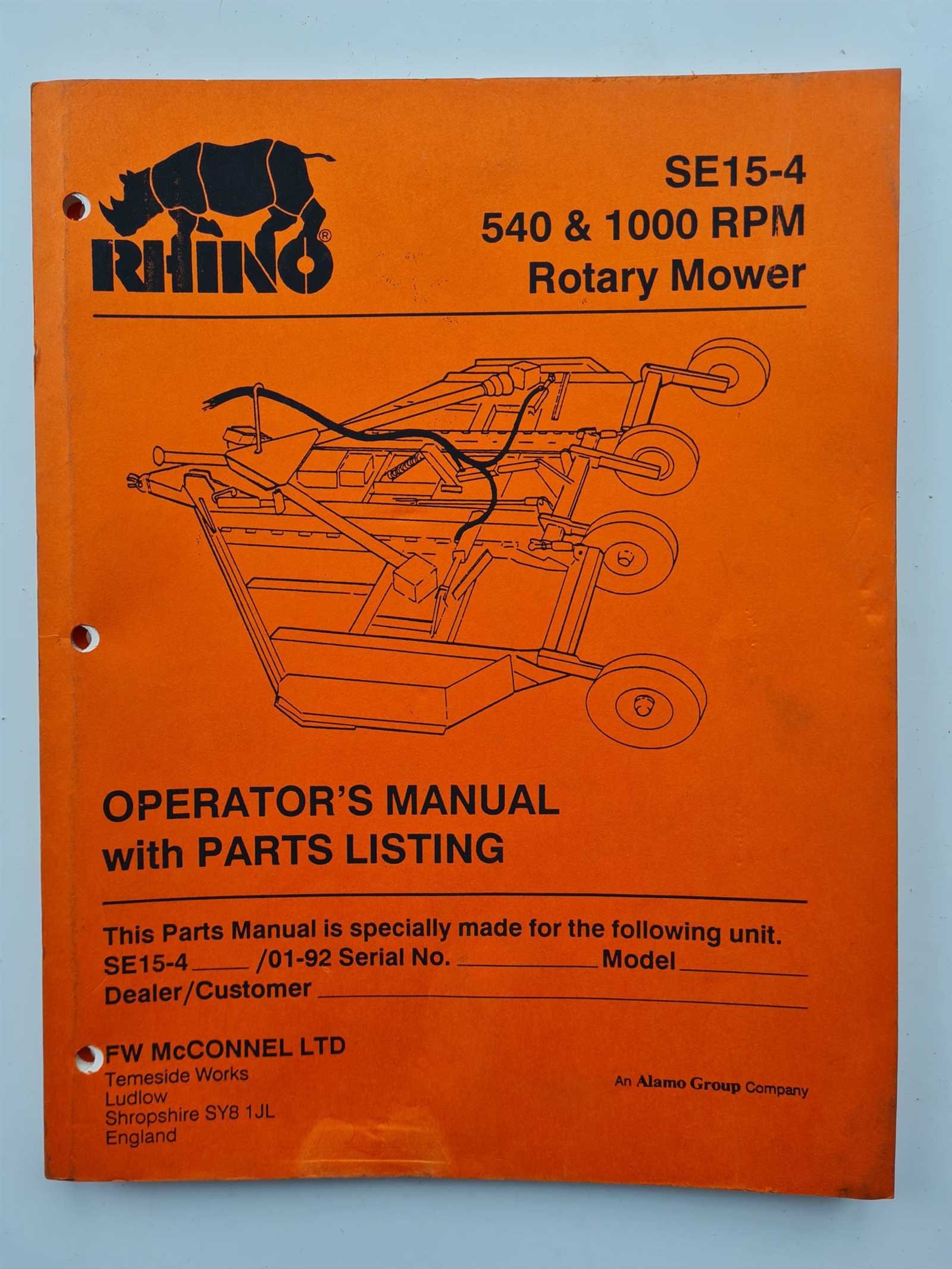 rhino mower parts diagram