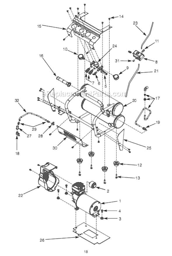 ridgid air compressor parts diagram