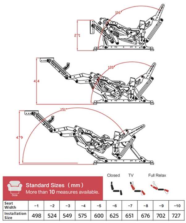 rocker recliner parts diagram