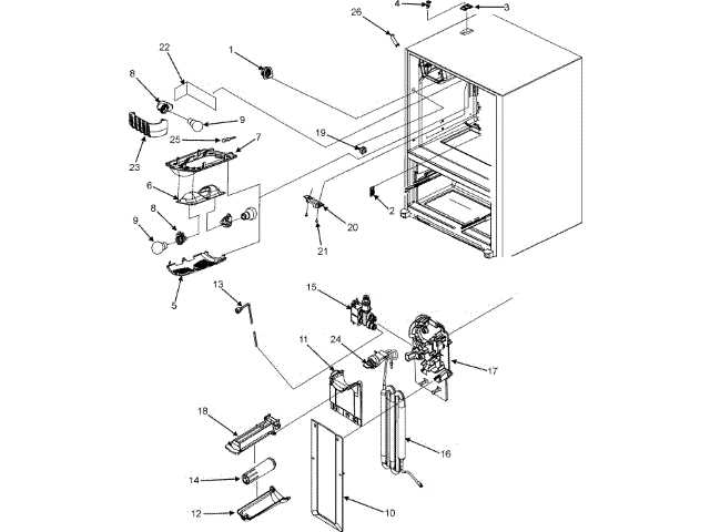 whirlpool ice dispenser parts diagram