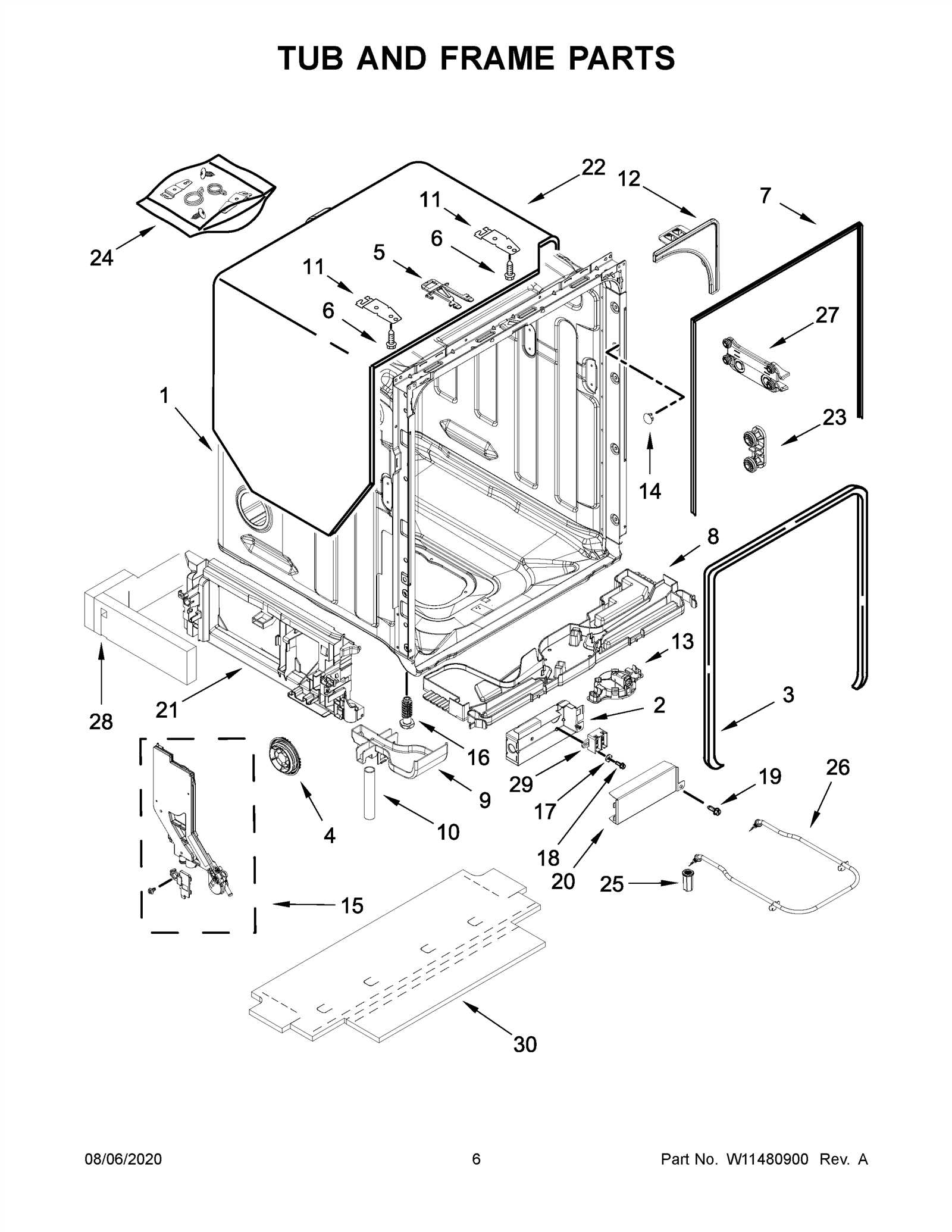 tub parts diagram