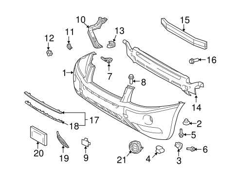 toyota highlander body parts diagram