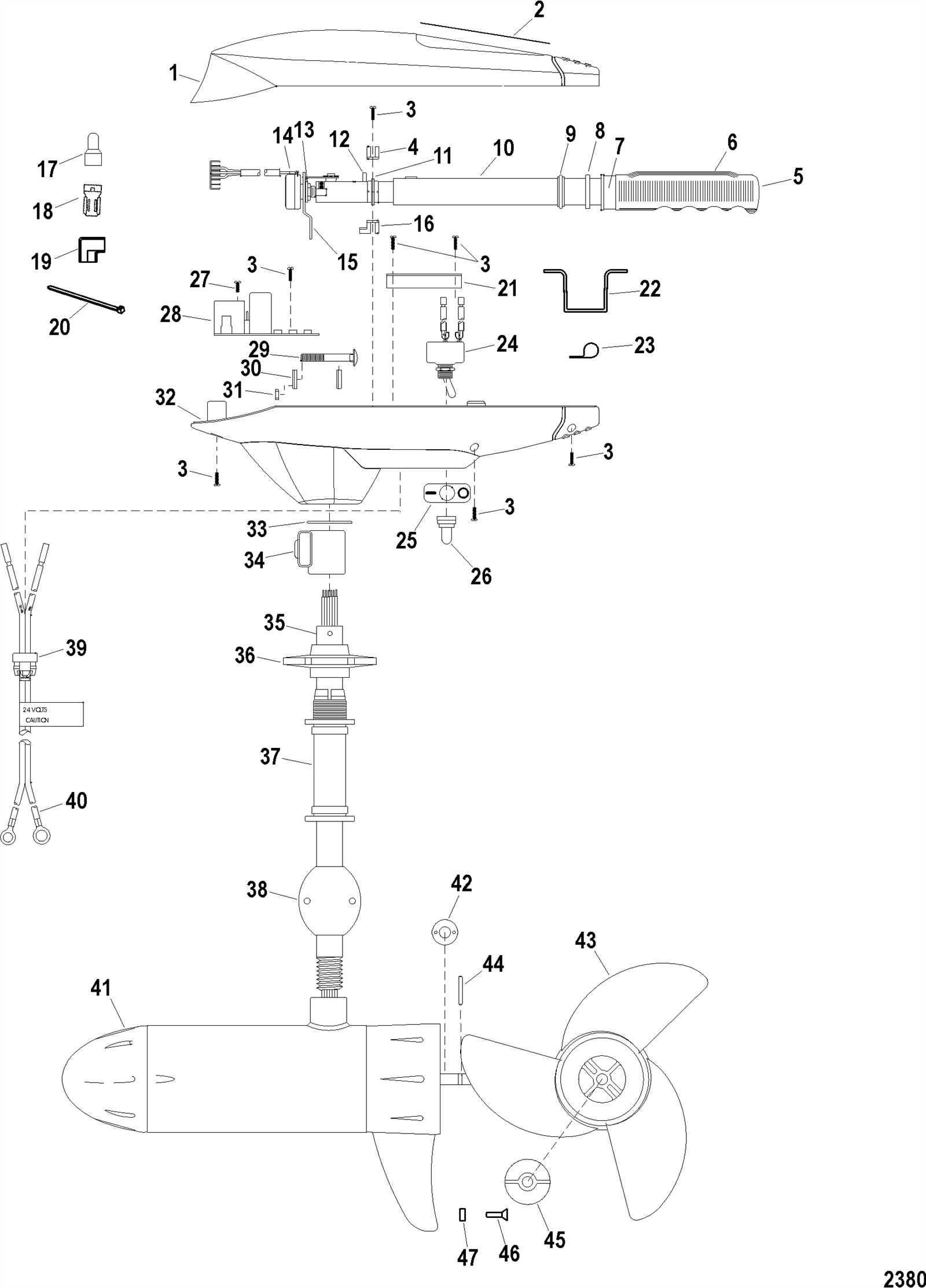 trolling motor parts diagram