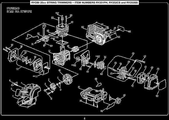 ryobi line trimmer parts diagram