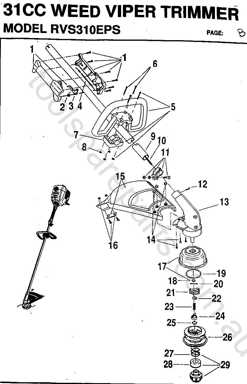 ryobi string trimmer parts diagram