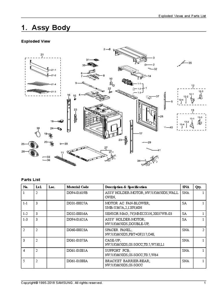 samsung stove parts diagram