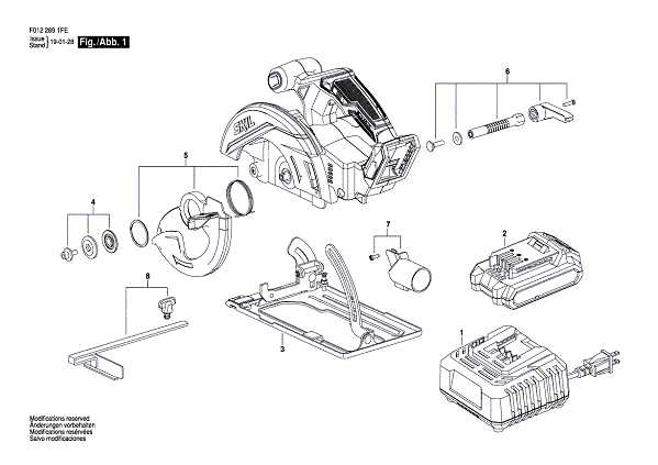 skil saw parts diagram