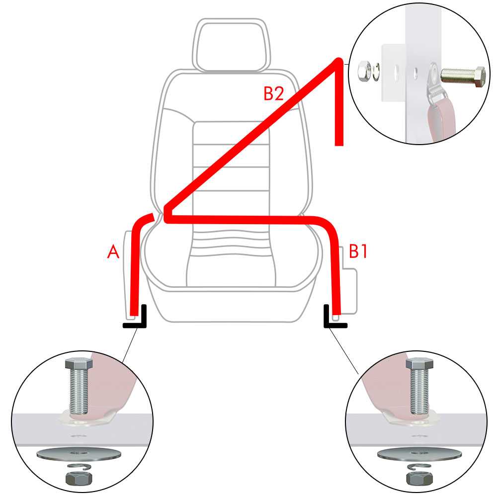 seat belt parts diagram