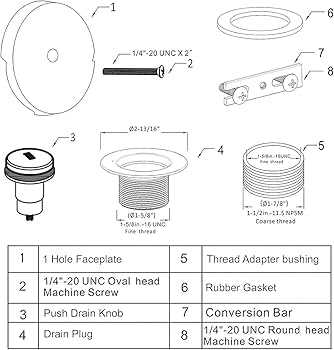 shower drain parts diagram