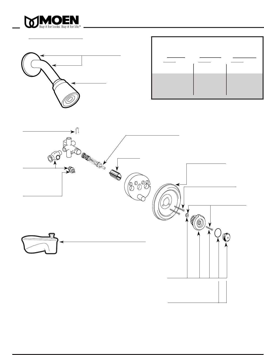 shower head parts diagram