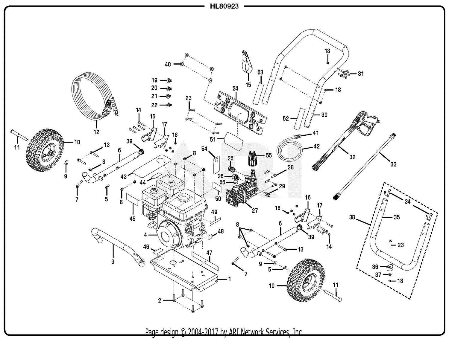 simpson 4000 psi pressure washer parts diagram