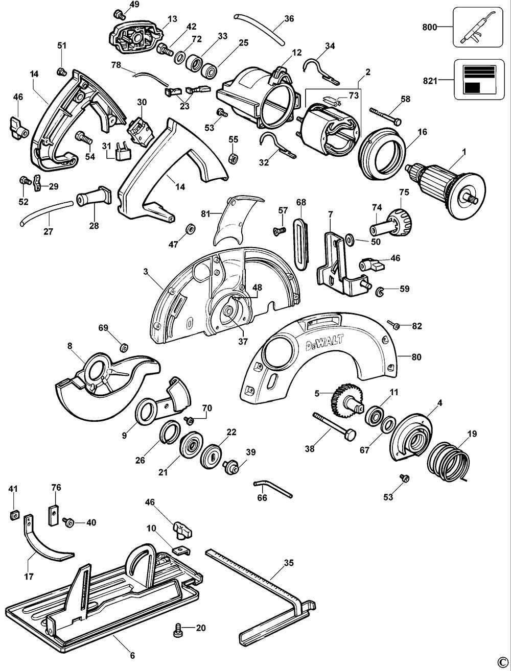 skil saw parts diagram