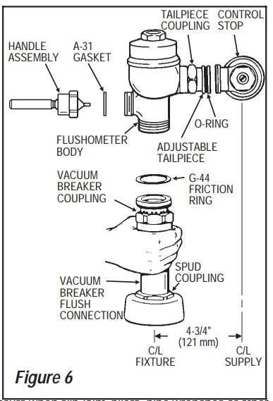 sloan toilet parts diagram