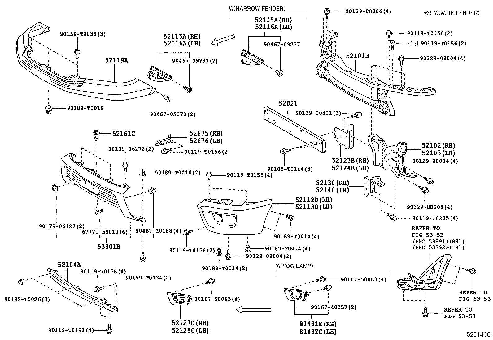 toyota tacoma front end parts diagram