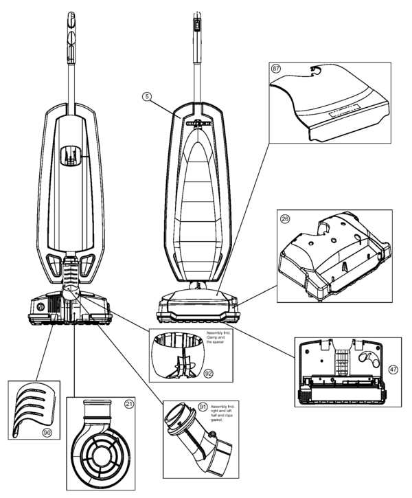 oreck vacuum parts diagram