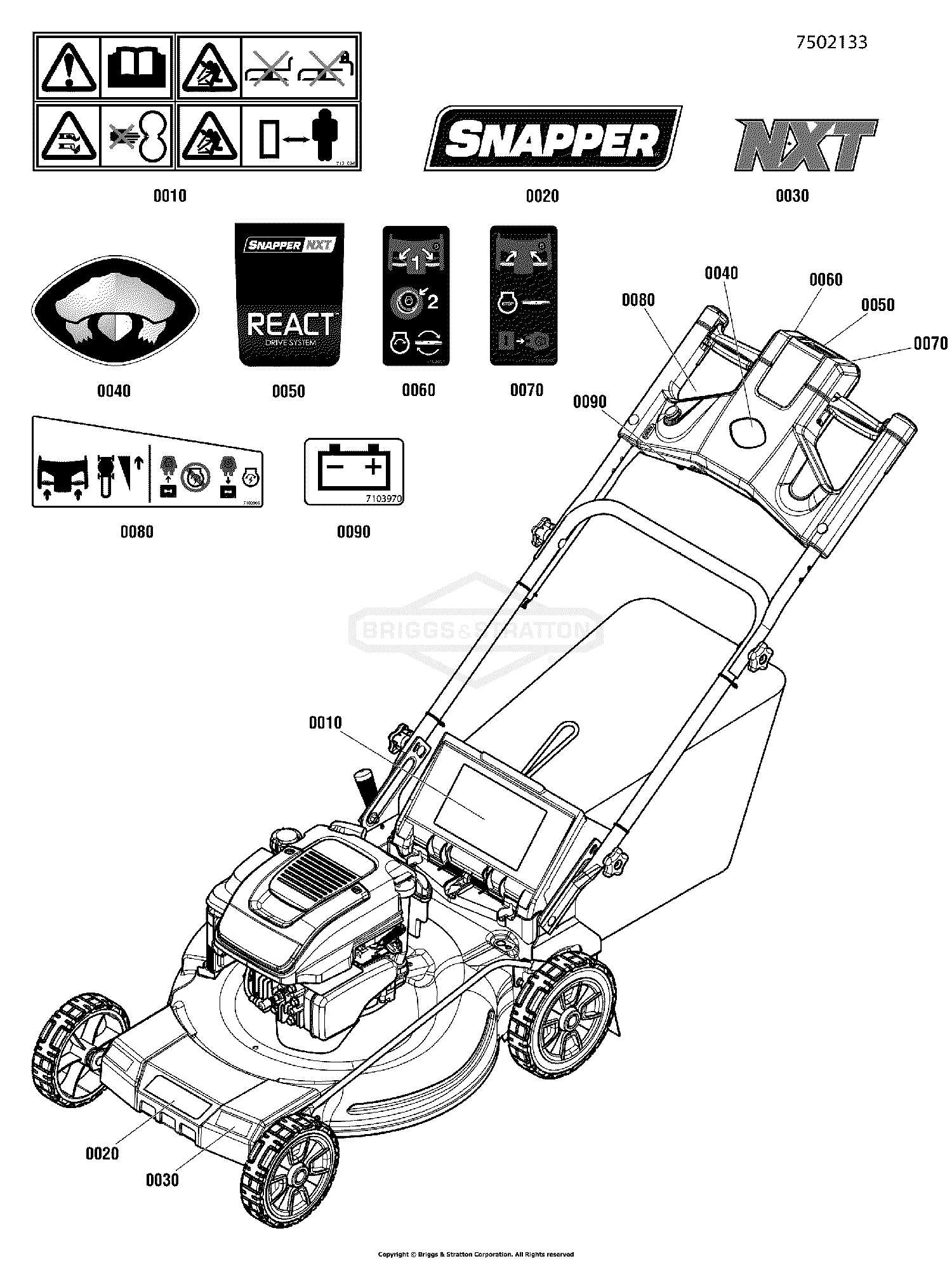 snapper self propelled lawn mower parts diagram