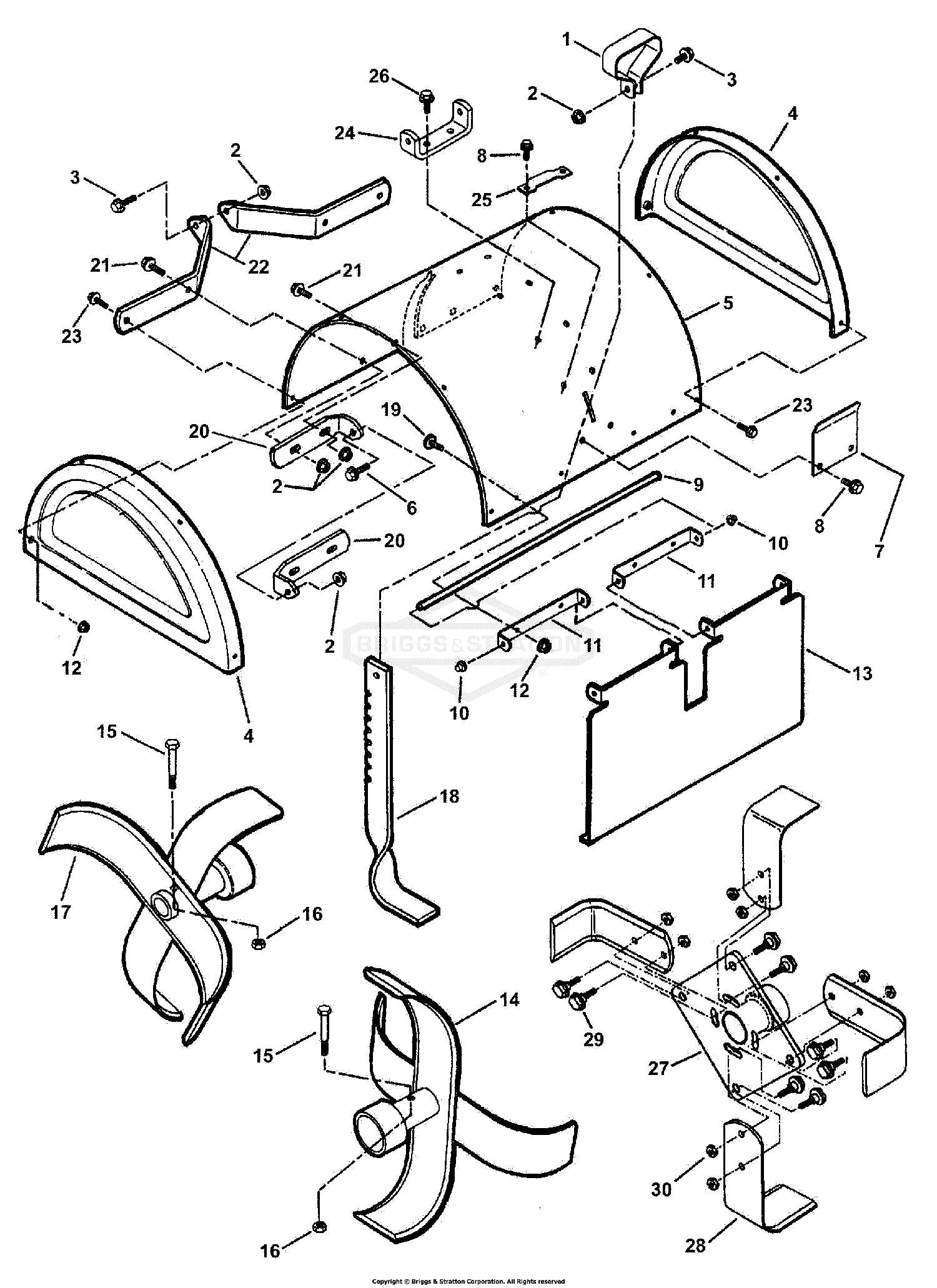 snapper tiller parts diagram