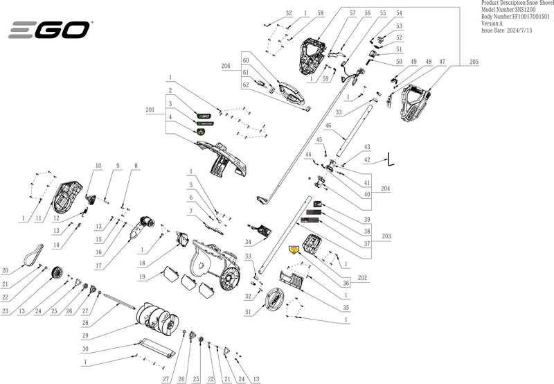 snow blower parts diagram