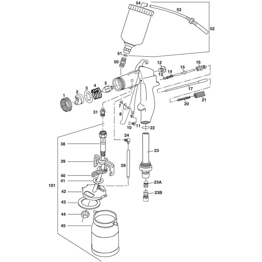 spray gun diagram parts