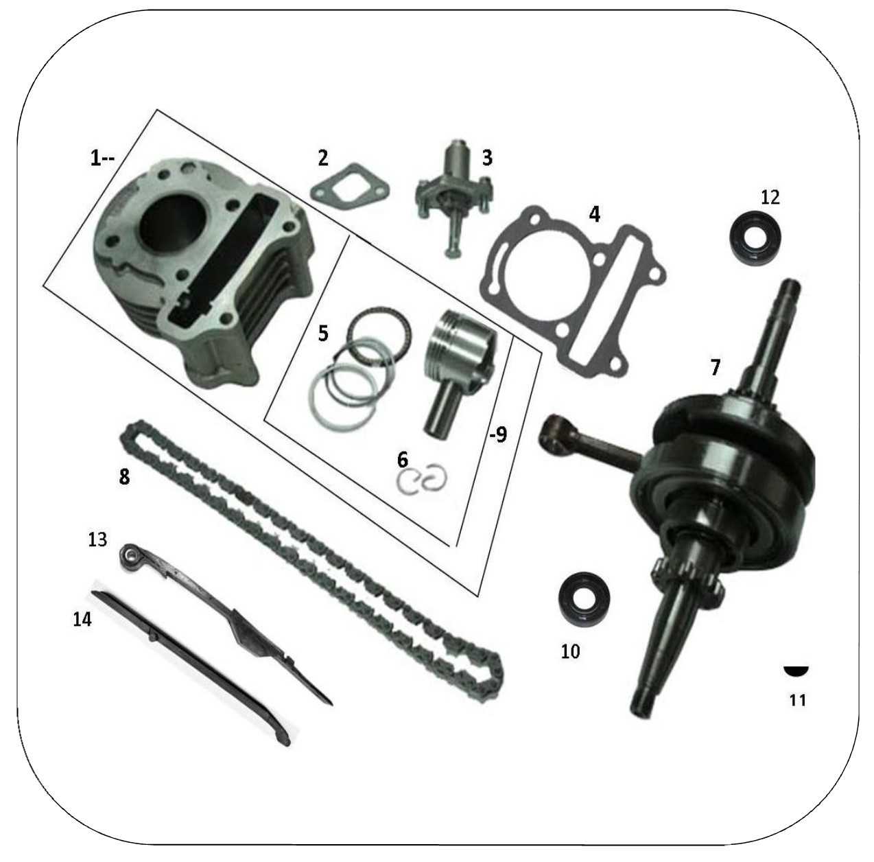 moped parts diagram