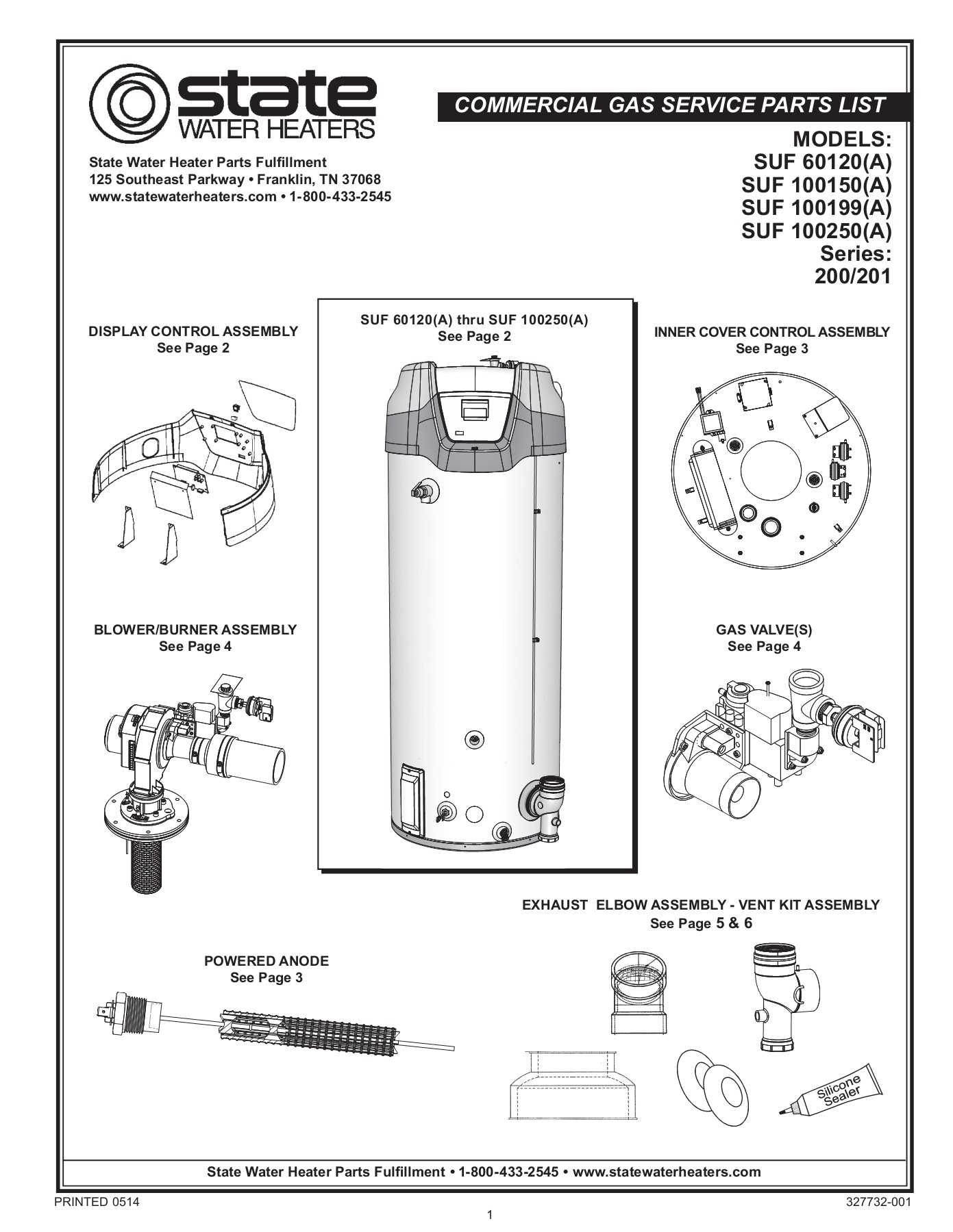 state water heater parts diagram