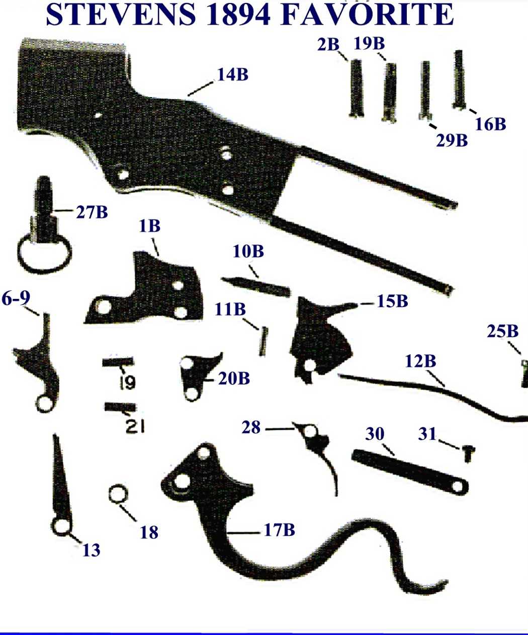 stevens favorite 1915 parts diagram