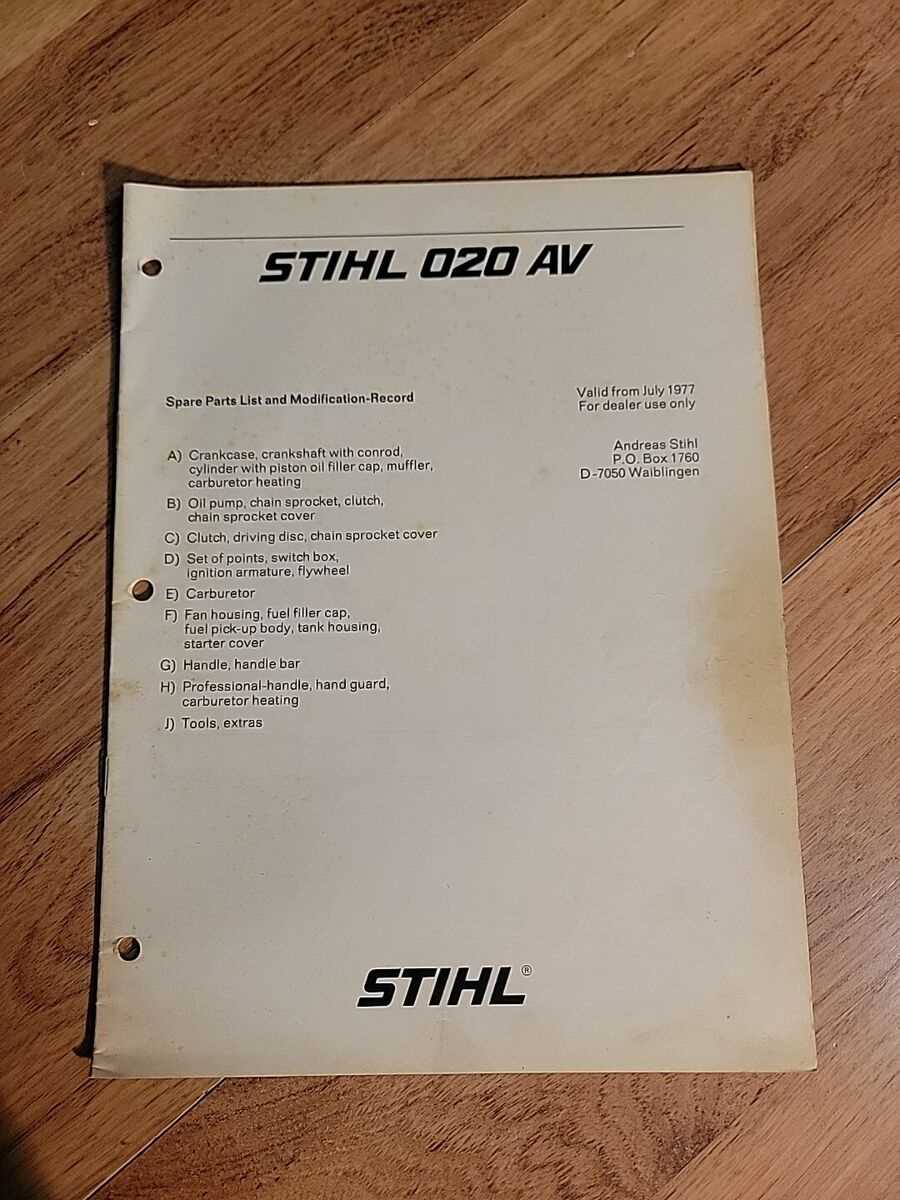 stihl 020av parts diagram