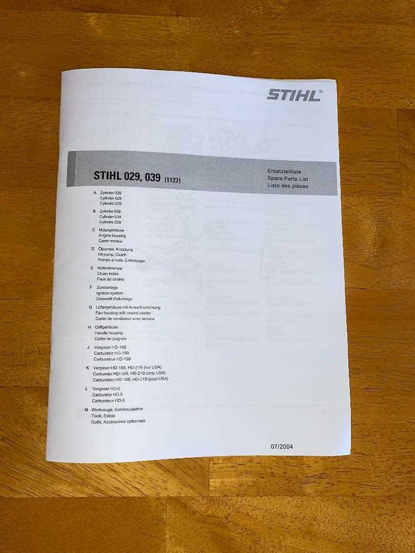 stihl 029 parts diagram