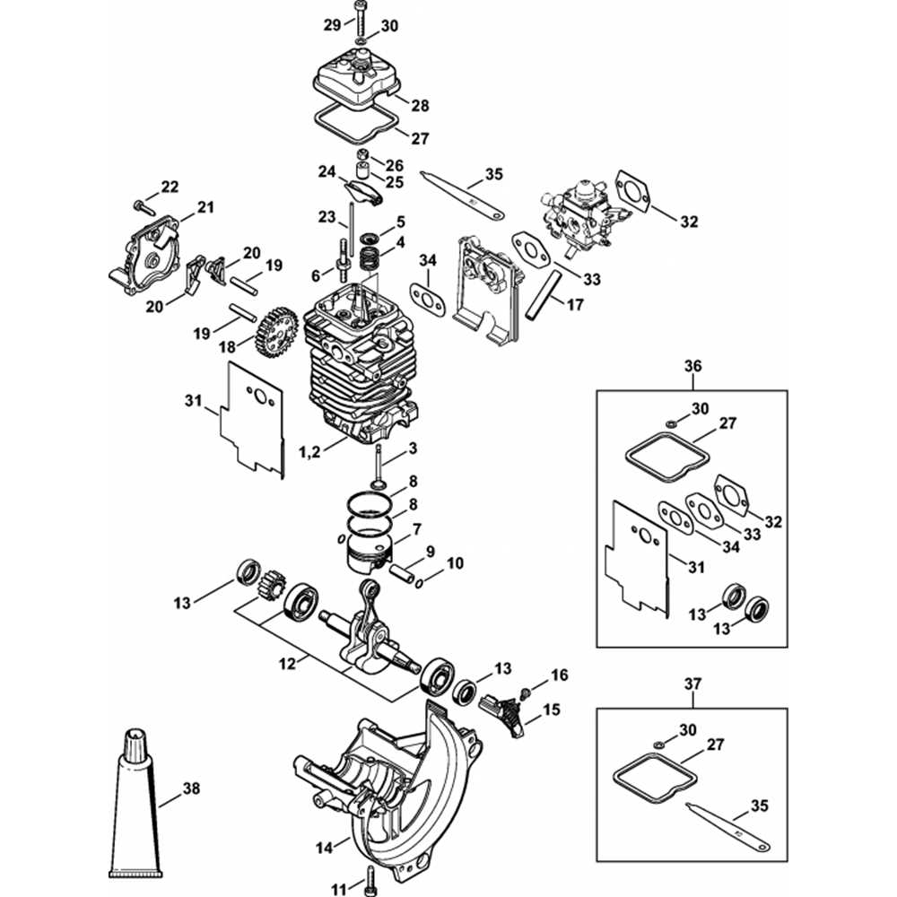 stihl bg85c parts diagram