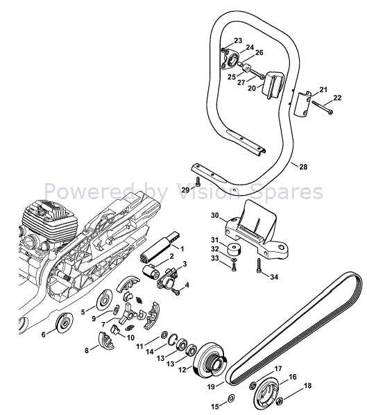 stihl concrete saw parts diagram