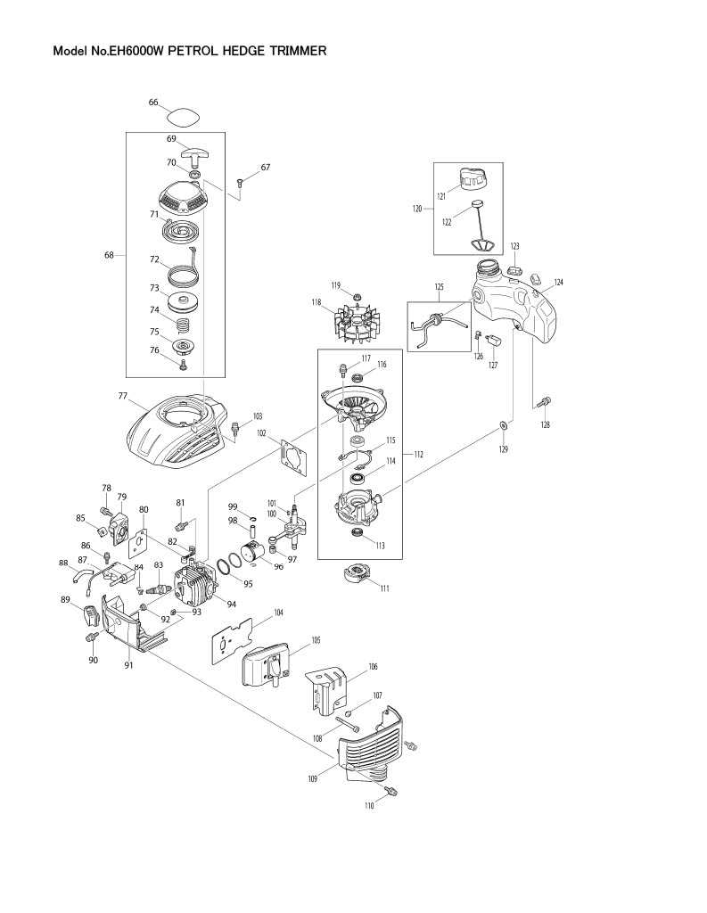 stihl hedge trimmer parts diagram