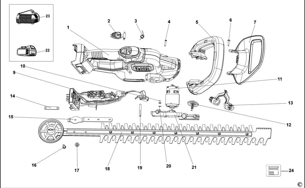 stihl hedge trimmer parts diagram