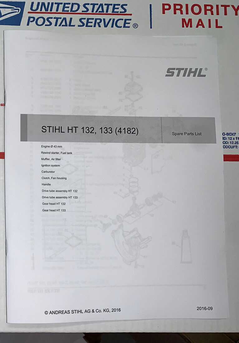 stihl ht 133 parts diagram