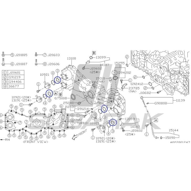 subaru engine parts diagram