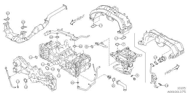 subaru engine parts diagram