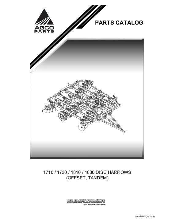 sunflower disc parts diagram