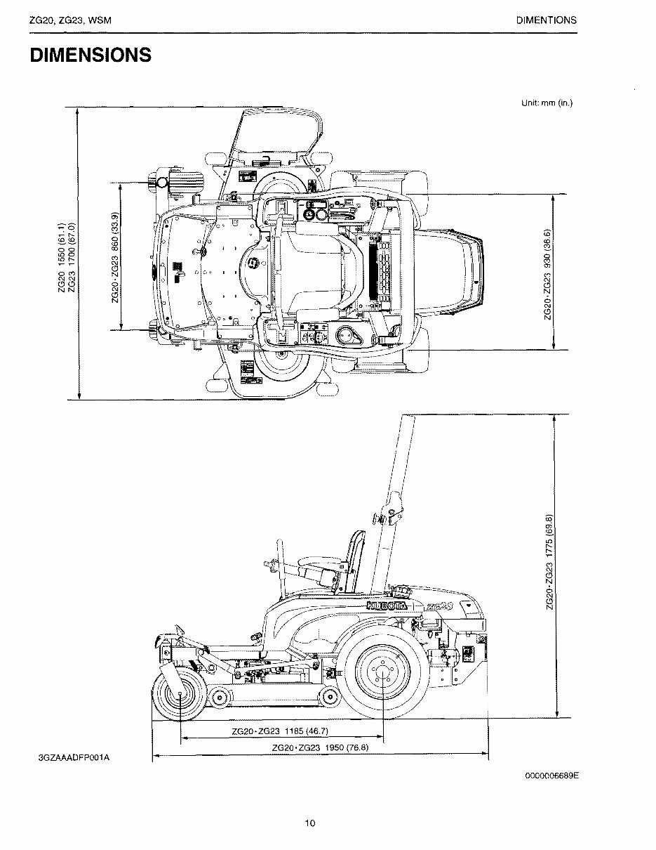 kubota zg23 parts diagram