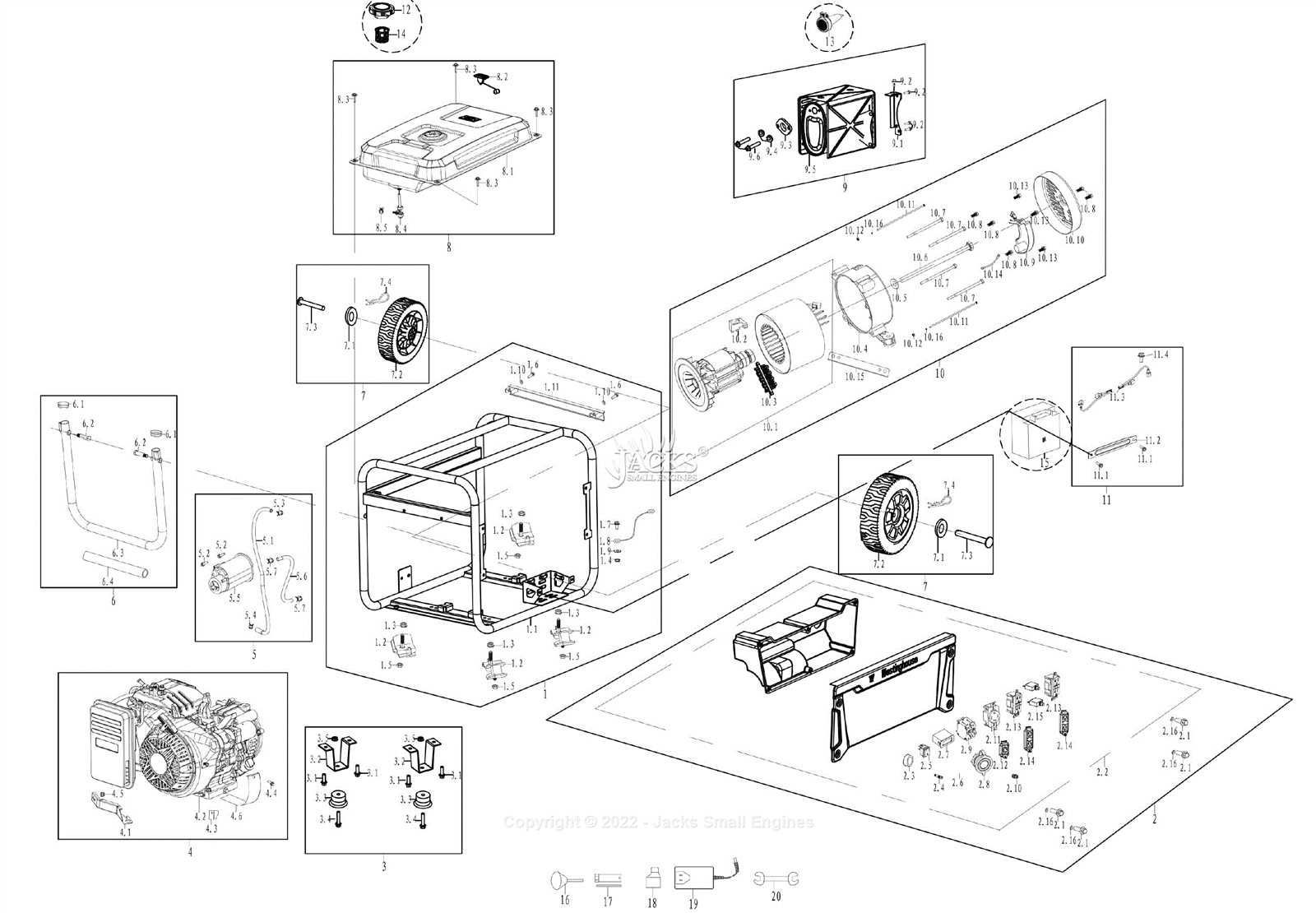 westinghouse igen4500 parts diagram