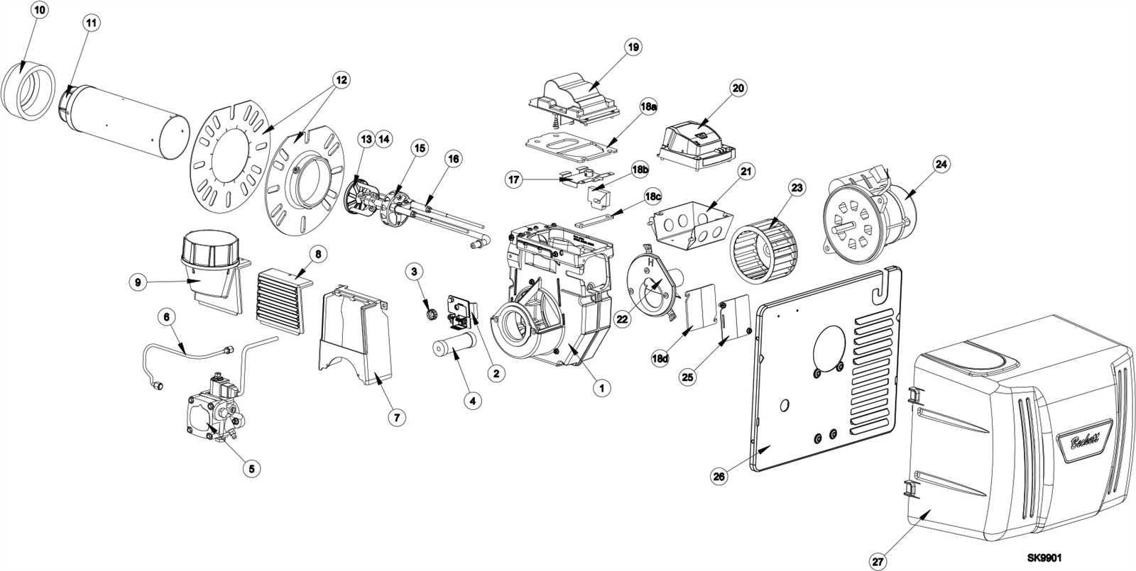 oil burner parts diagram