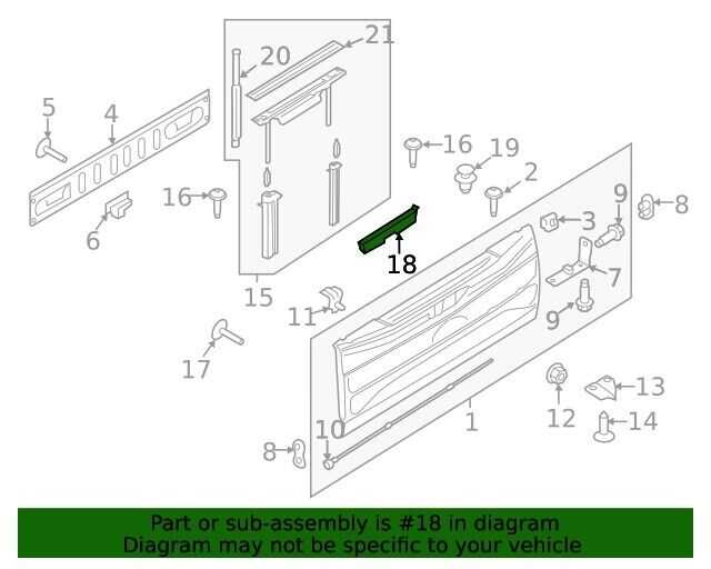 ford f150 tailgate parts diagram